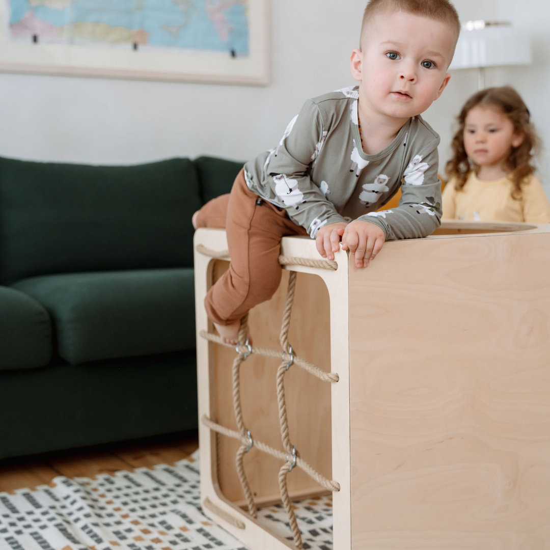 CUBITRI® Climbing Play Cube With Wooden Window