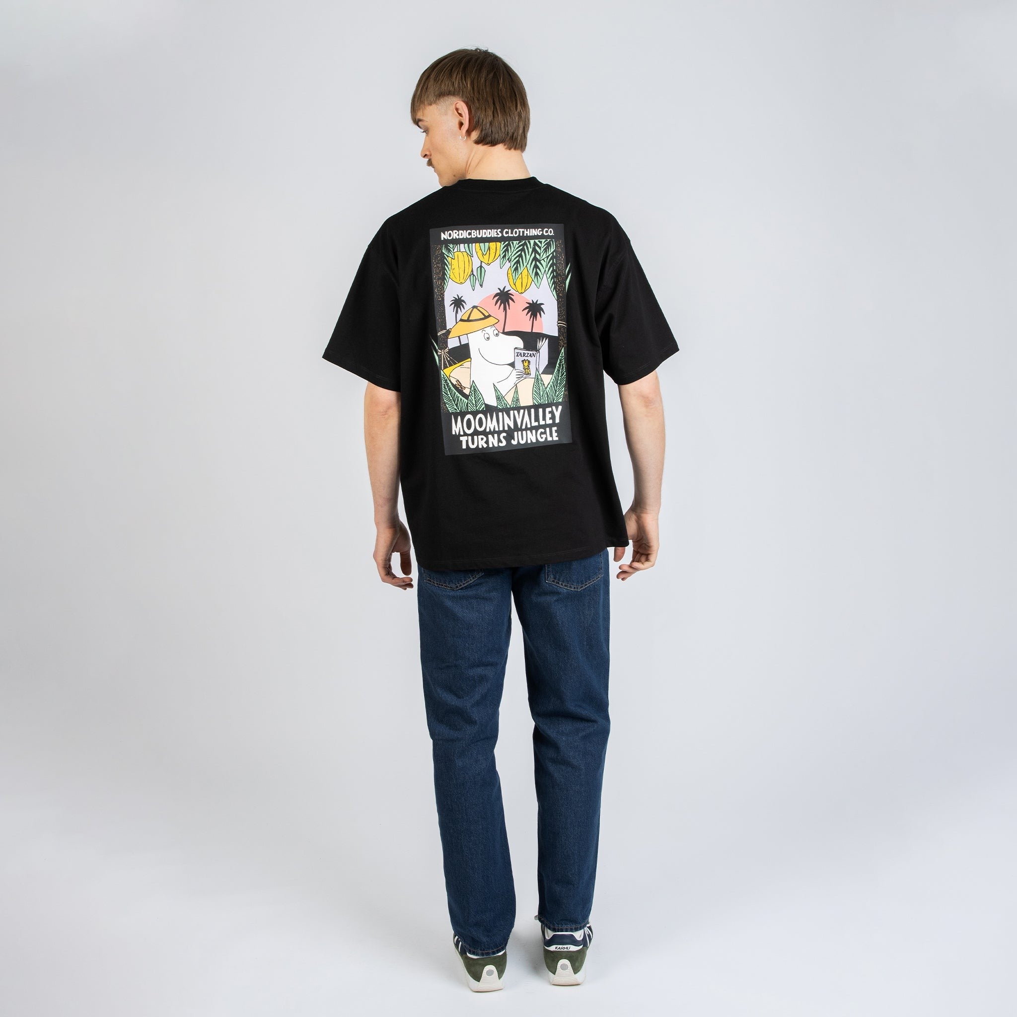 Moomin Jungle Heavy Unisex T-shirt - Black