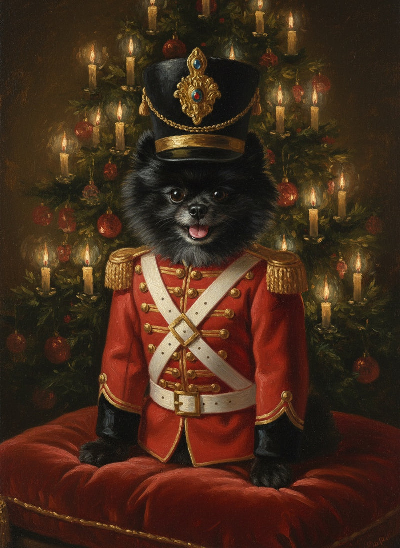Dog in a Nutcracker costume – Christmas pet portrait