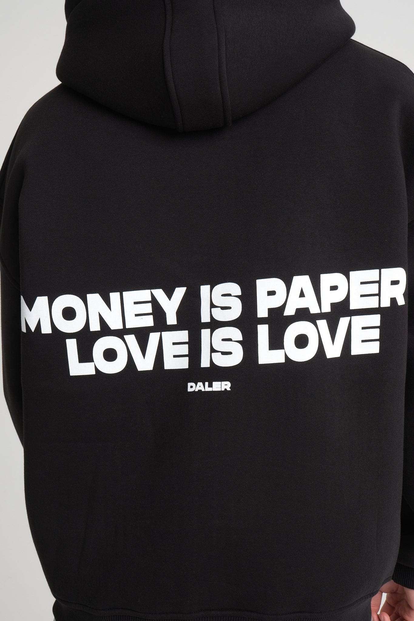 Heavyweight Zipper Hoodie - Money is Paper, Love is Love