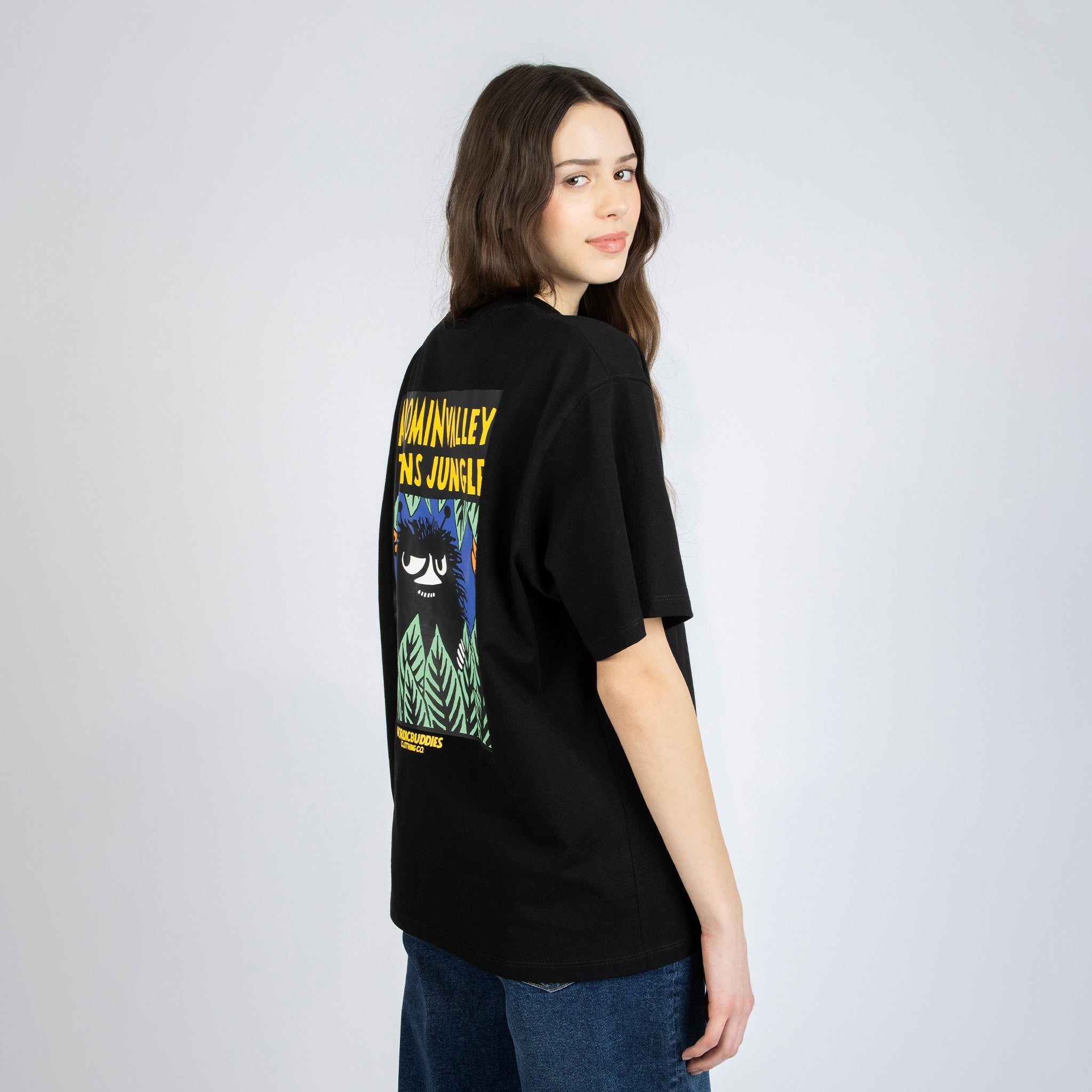 Moomin Jungle Heavy Unisex T-shirt - Black